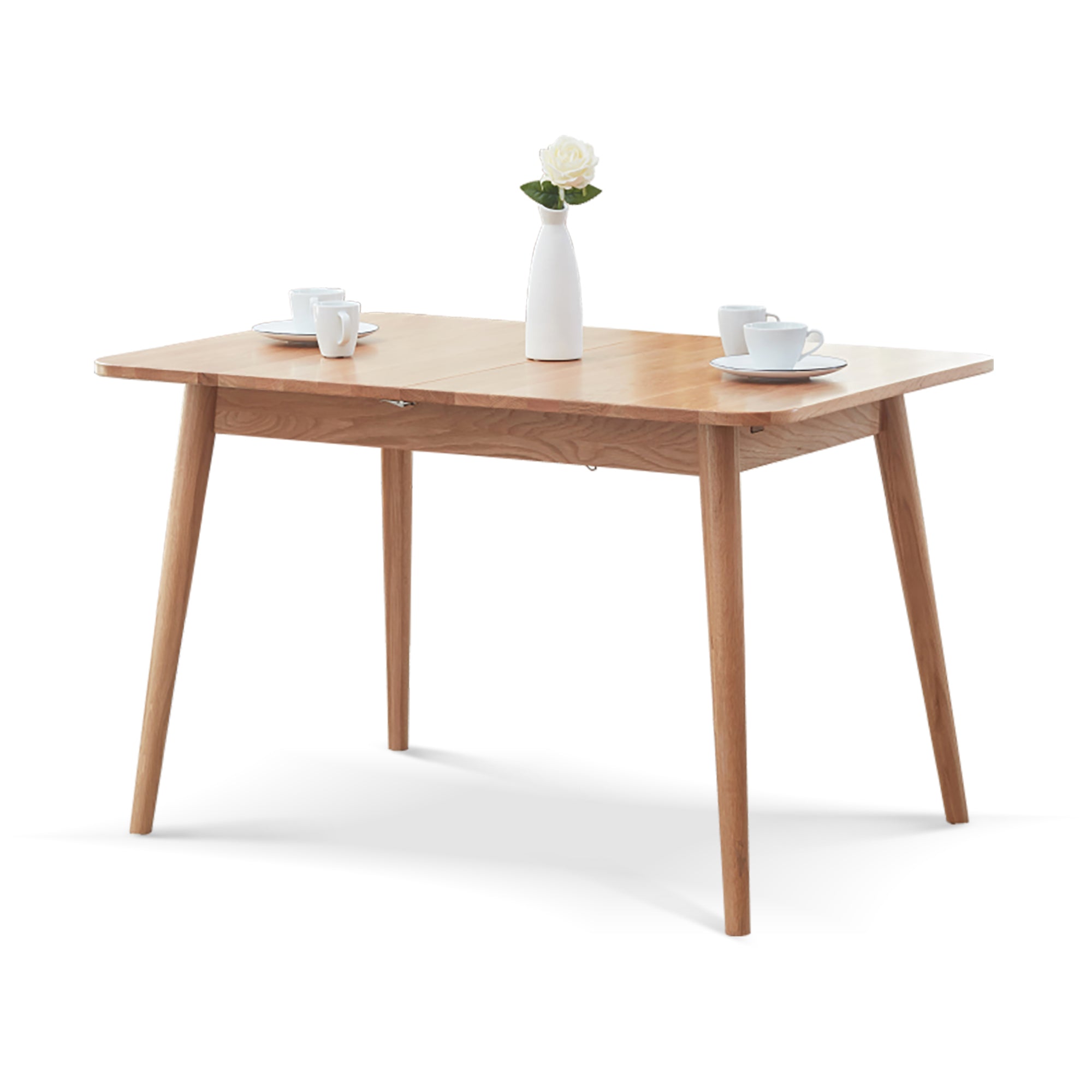 Natural Solid Oak Telescopic Dining Table for 6-8 People