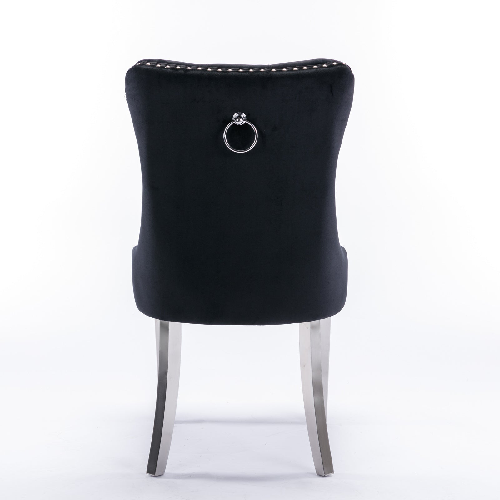 Modern High-end Tufted Solid Wood Velvet Dining Chairs (Set of 2)