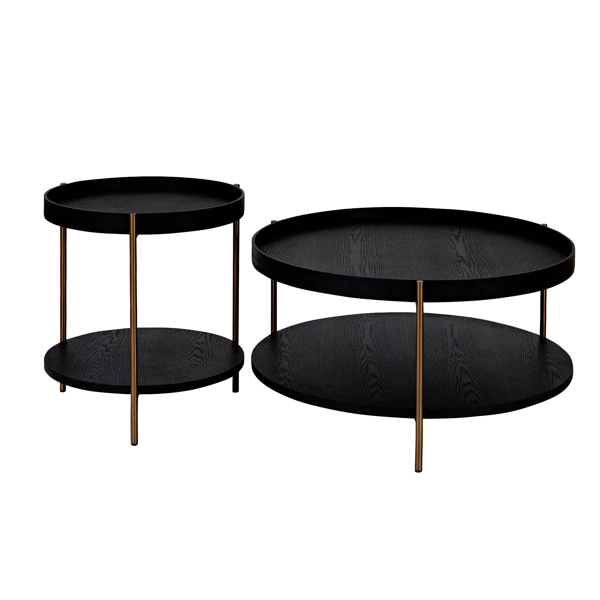 Modern 2 tier Round Coffee Table Set