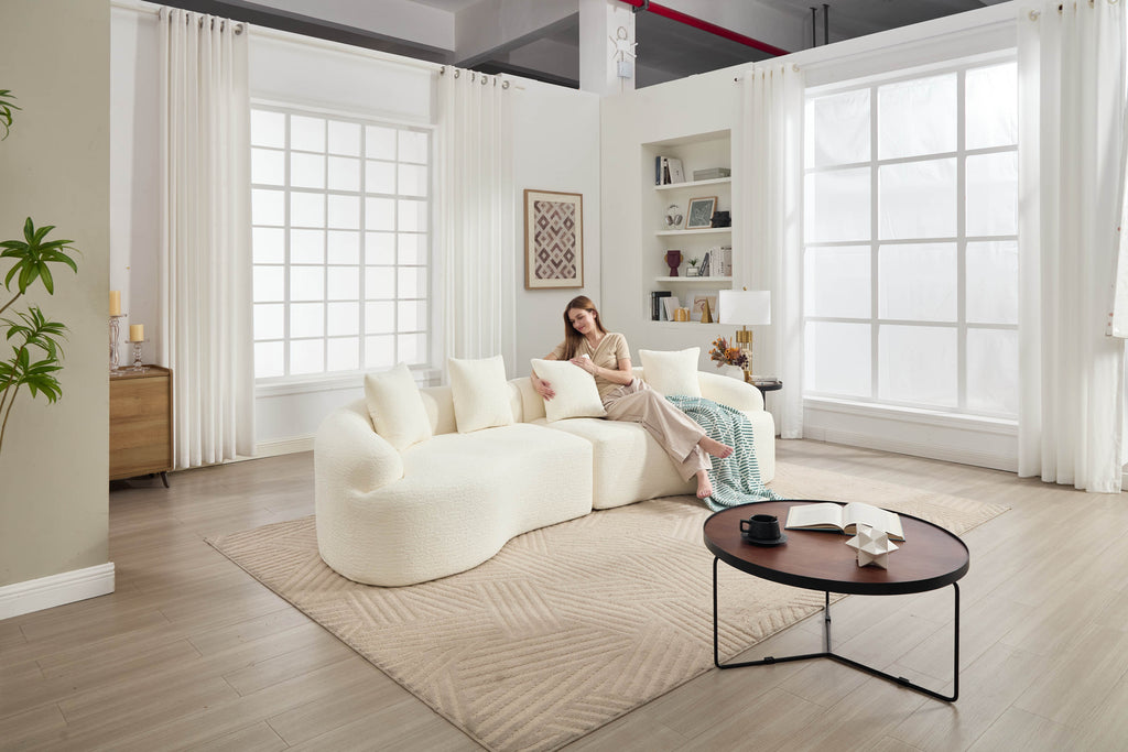 30D High-Density Sponge Sectional Couch for Living Room
