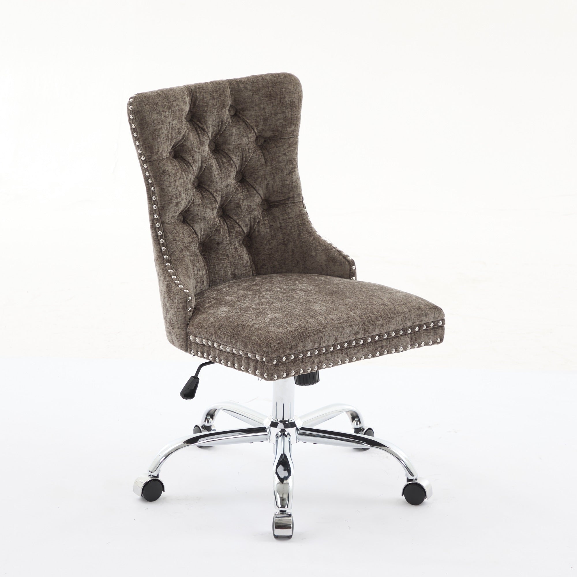 Modern Chenille Upholstered Tufted Button Home Office Chair