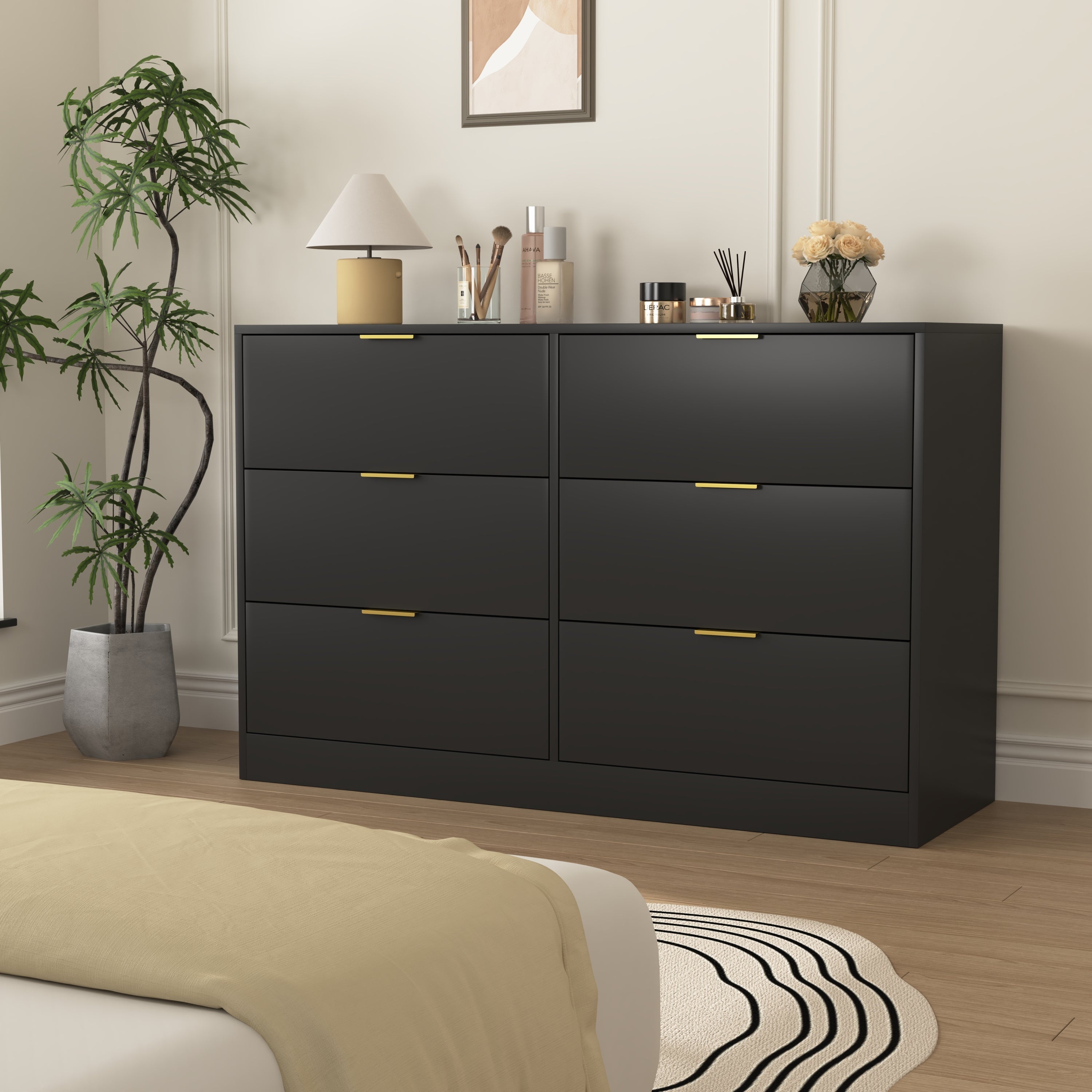 Modern 6-Drawer Dresser for Bedroom