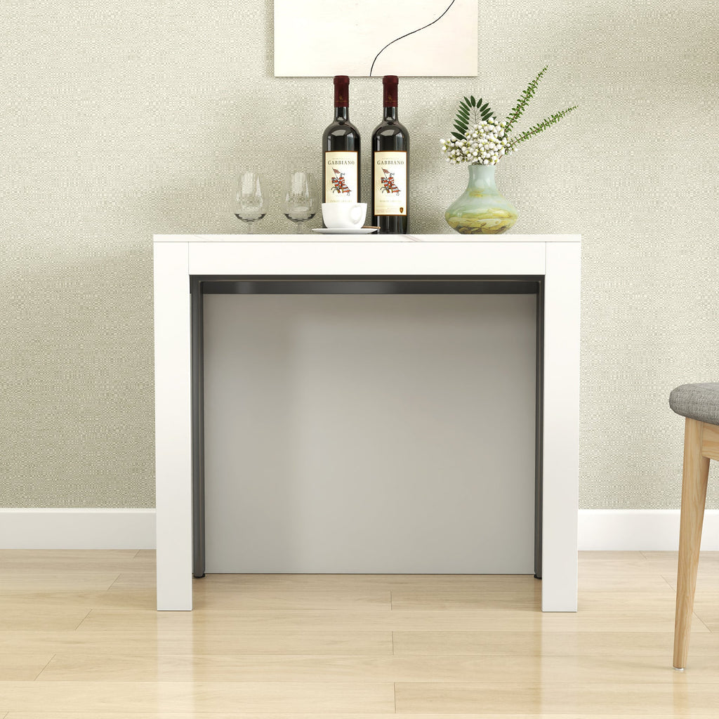 Modern Multifunctional Extendable Dining Table with Outlet