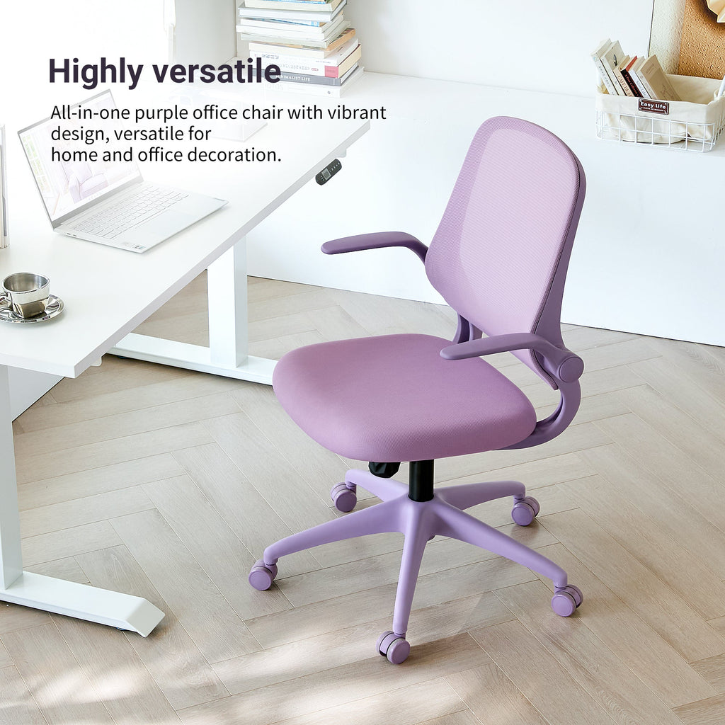 Colorful Ergonomic Office Chair with Flip-Up Armrests