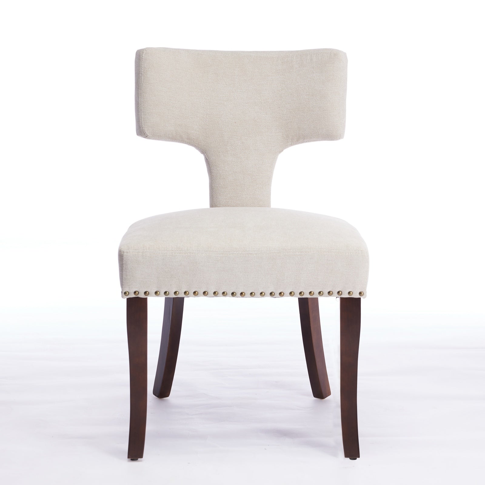 Mid Century Farmhouse Linen Fabric Dining Chairs (Set of 2)
