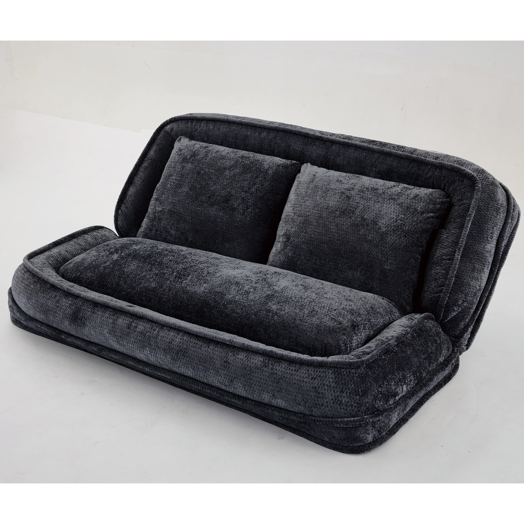 2-in-1 Extra Large Chenille Floor Couch Loveseat for Humans & Dogs