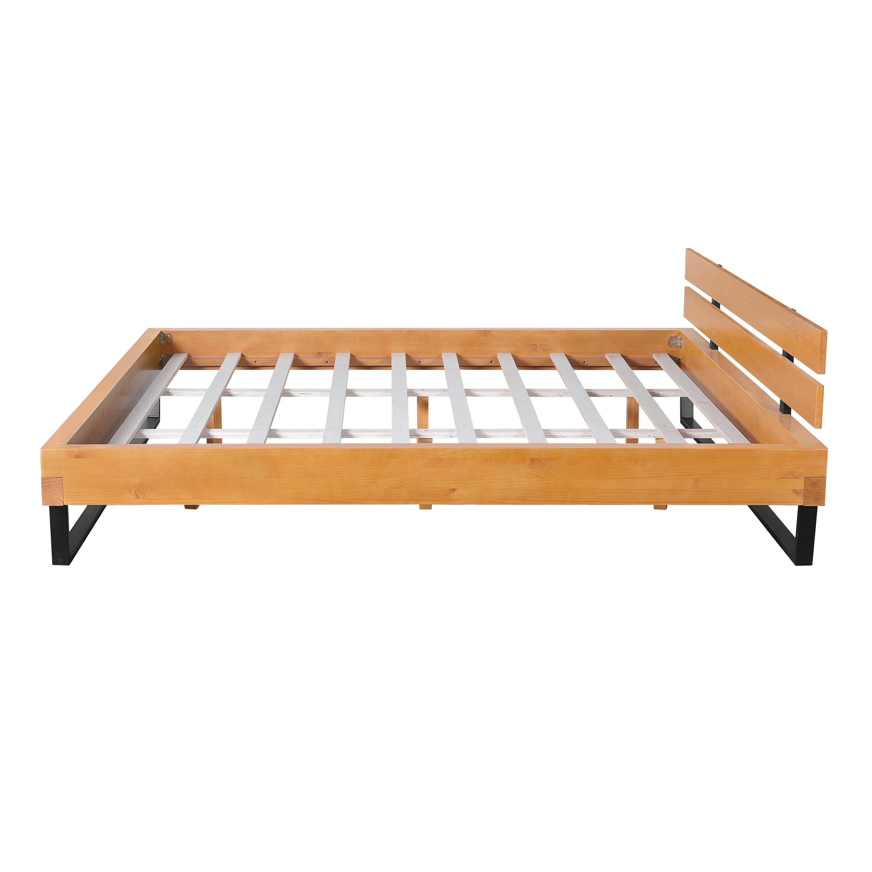 Natural Pine Wood Queen/King Size Bed Frame