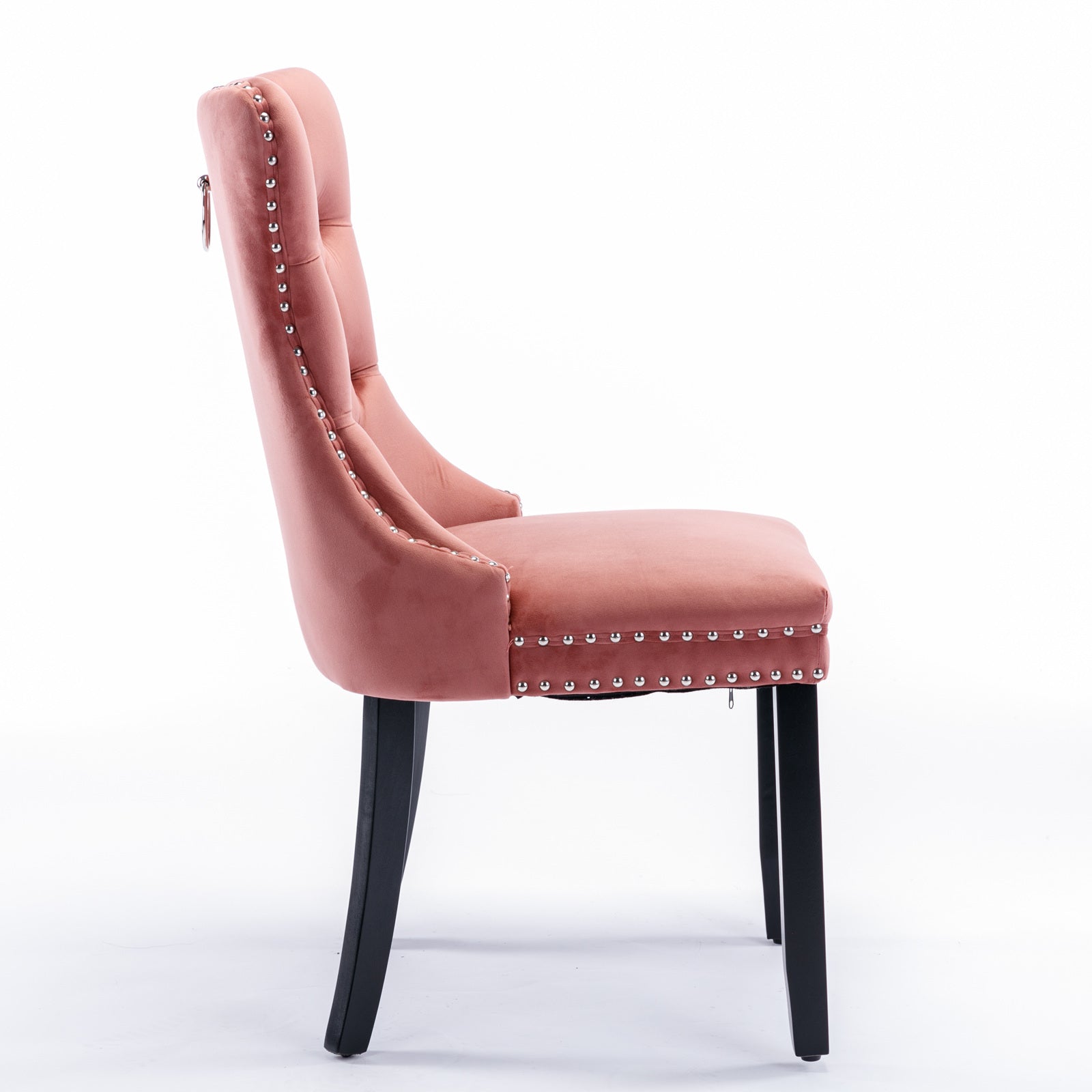 Modern High-end Tufted Solid Wood Velvet Dining Chair(Set of 2)