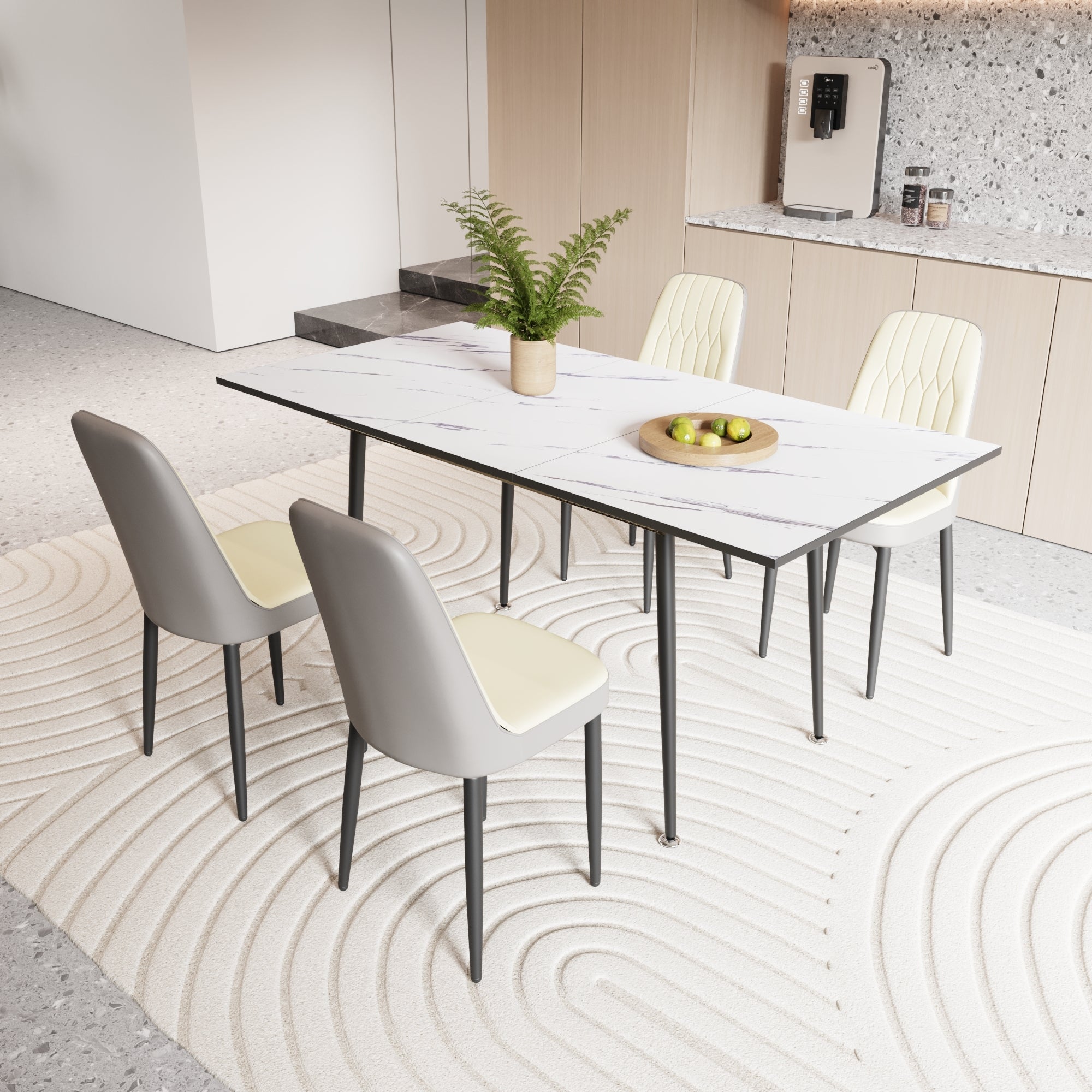 47'-63' Expandable Dining Table and Chair Set