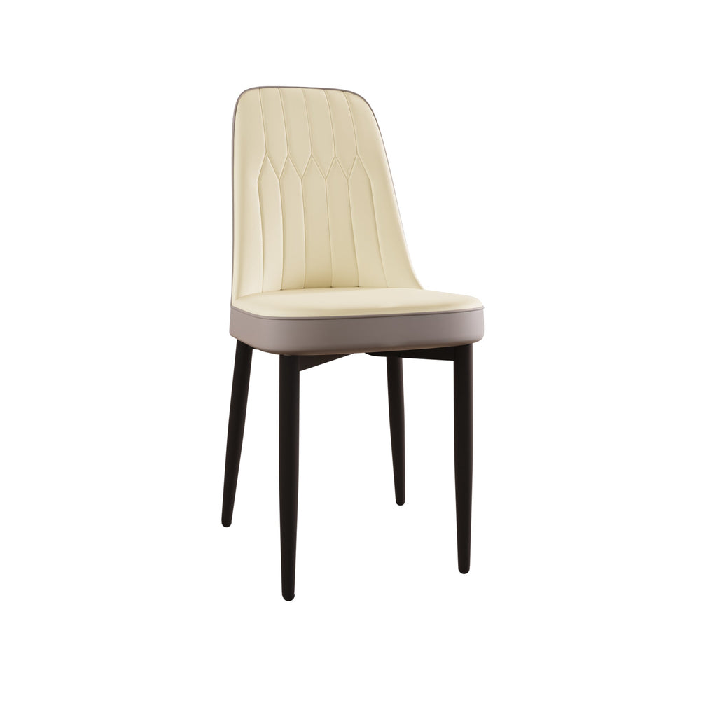 Modern Dining Chair Set of 4 with High-Quality PU Leather