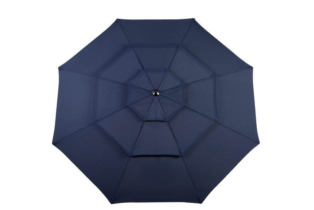 10ft 3-Tier Aluminium Patio Umbrella with Auto-Tilt (No Base)