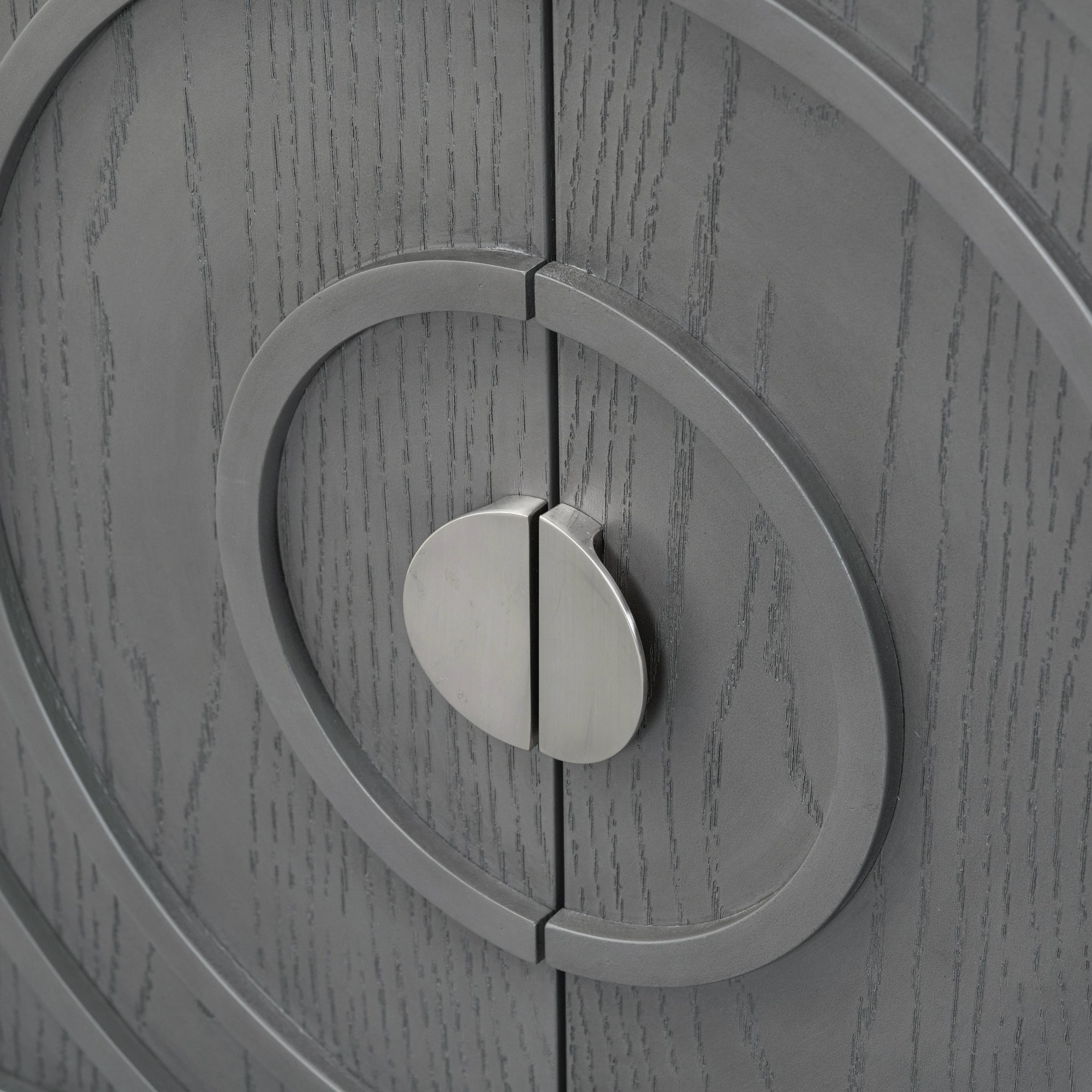 60" Circular Groove Design Sideboard Door for Living Room