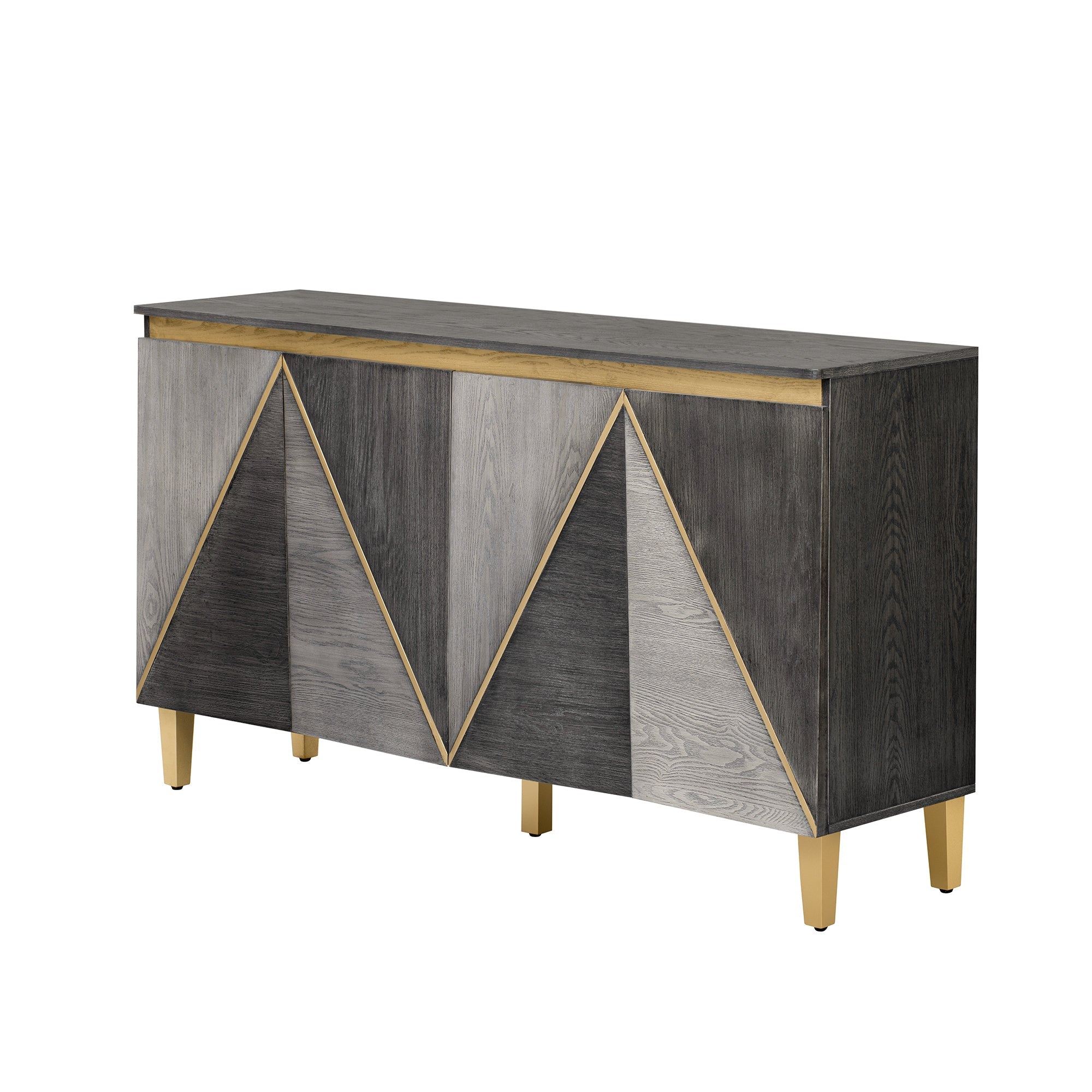 60' Retro Sideboard Cabinet with Adjustable Shelves