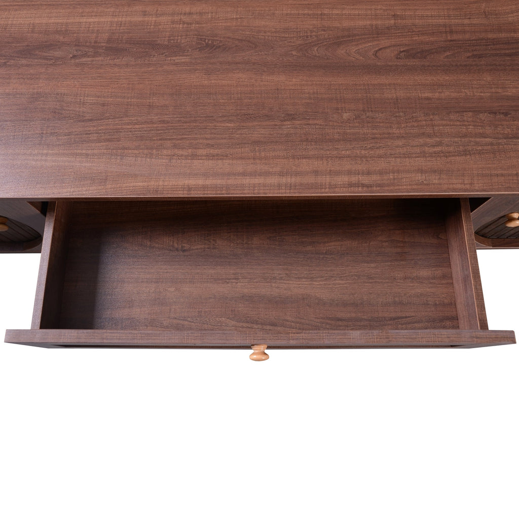 Modern Farmhouse Rattan TV Stand  Up to 75''