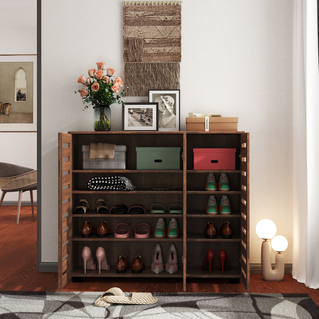 5-Tier Shoe Storage Cabinet with Adjustable Shelves
