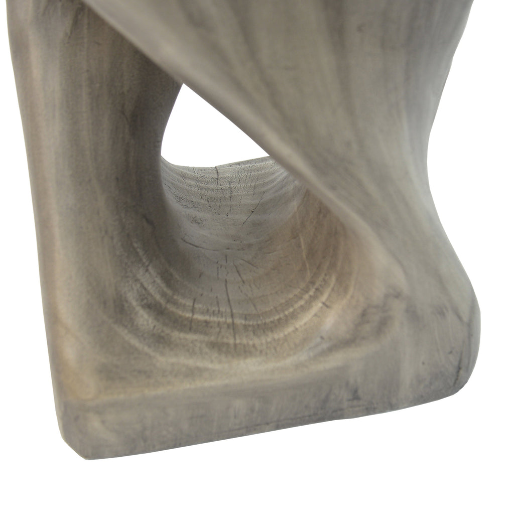Twist Shape Side Table with Wood-like Texture