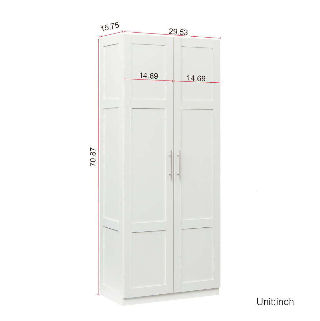 Kitchen Pantry Storage Cabinets with 2 Door and 3  Shelves