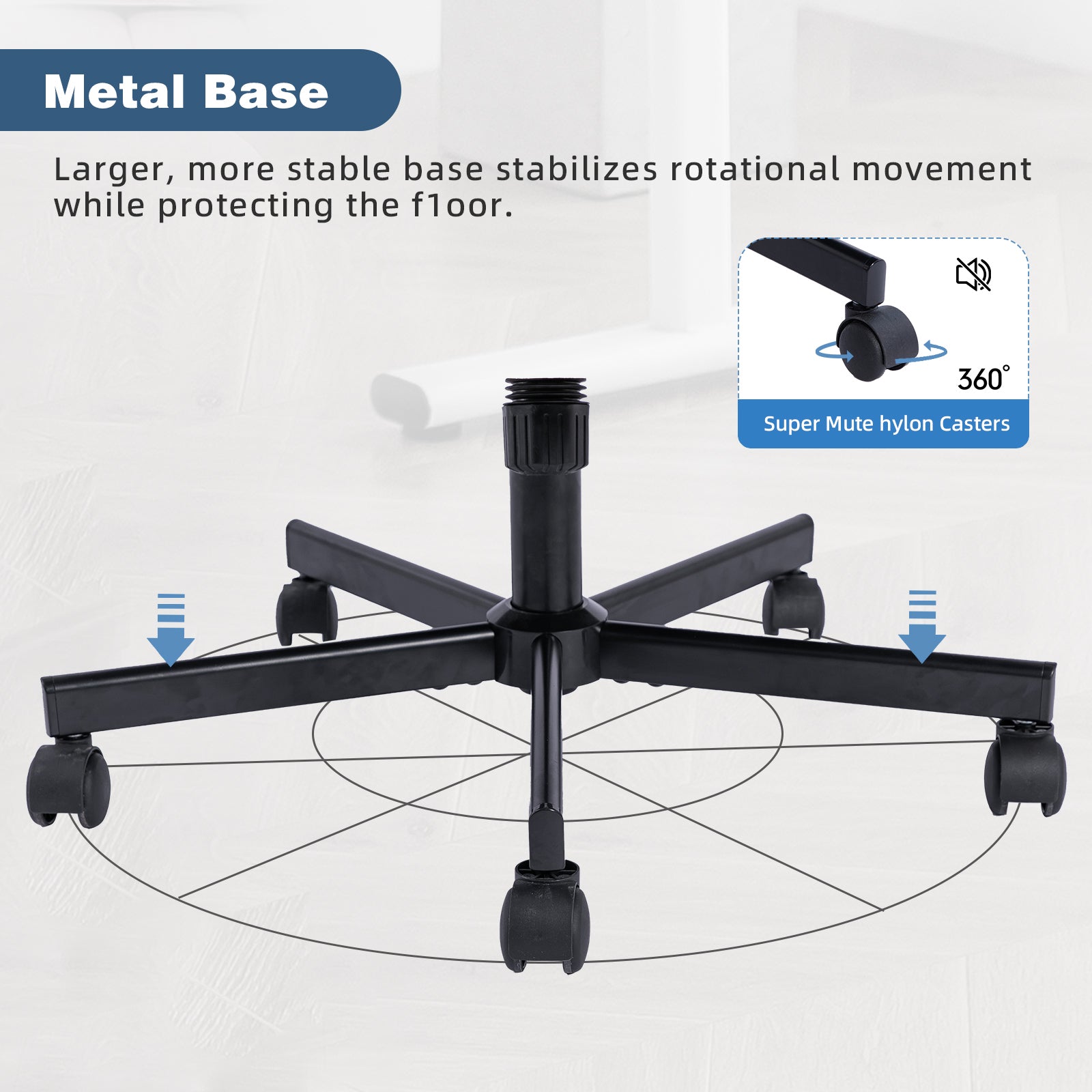 Criss Cross Armless Office Chair with Wheels