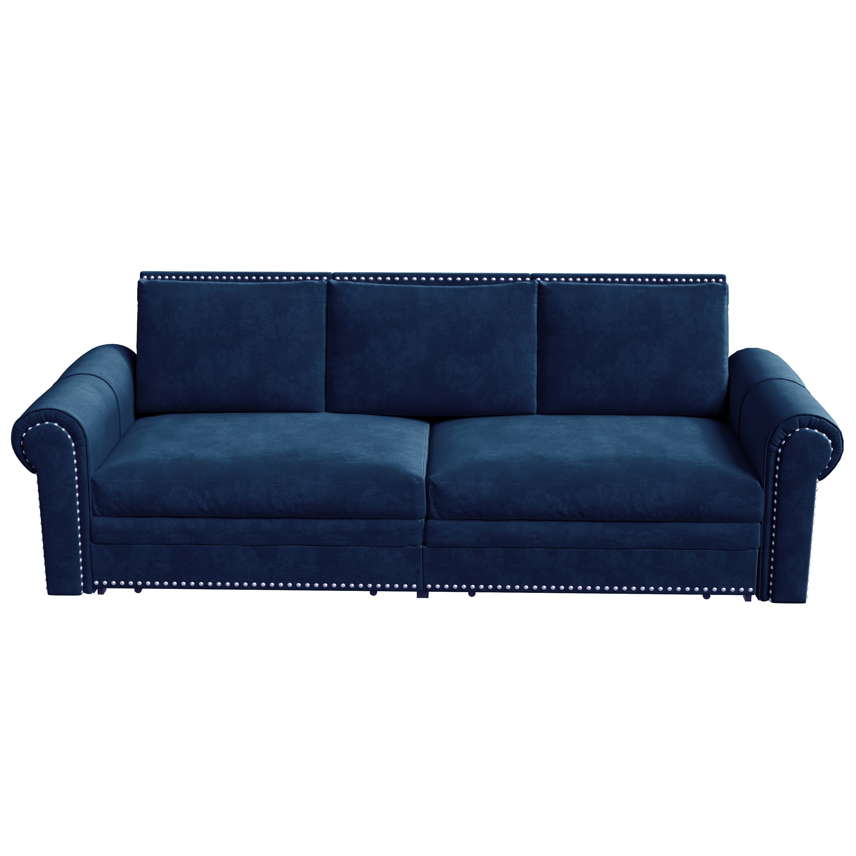 93.7' King Velvet Convertible Sleeper Sofa