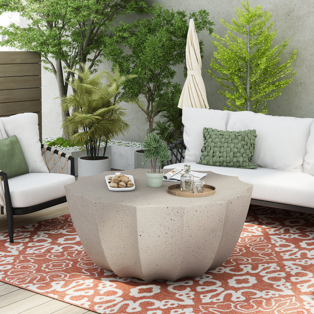 35.43' Modern Outdoor and Indoor Waterproof Coffee Table