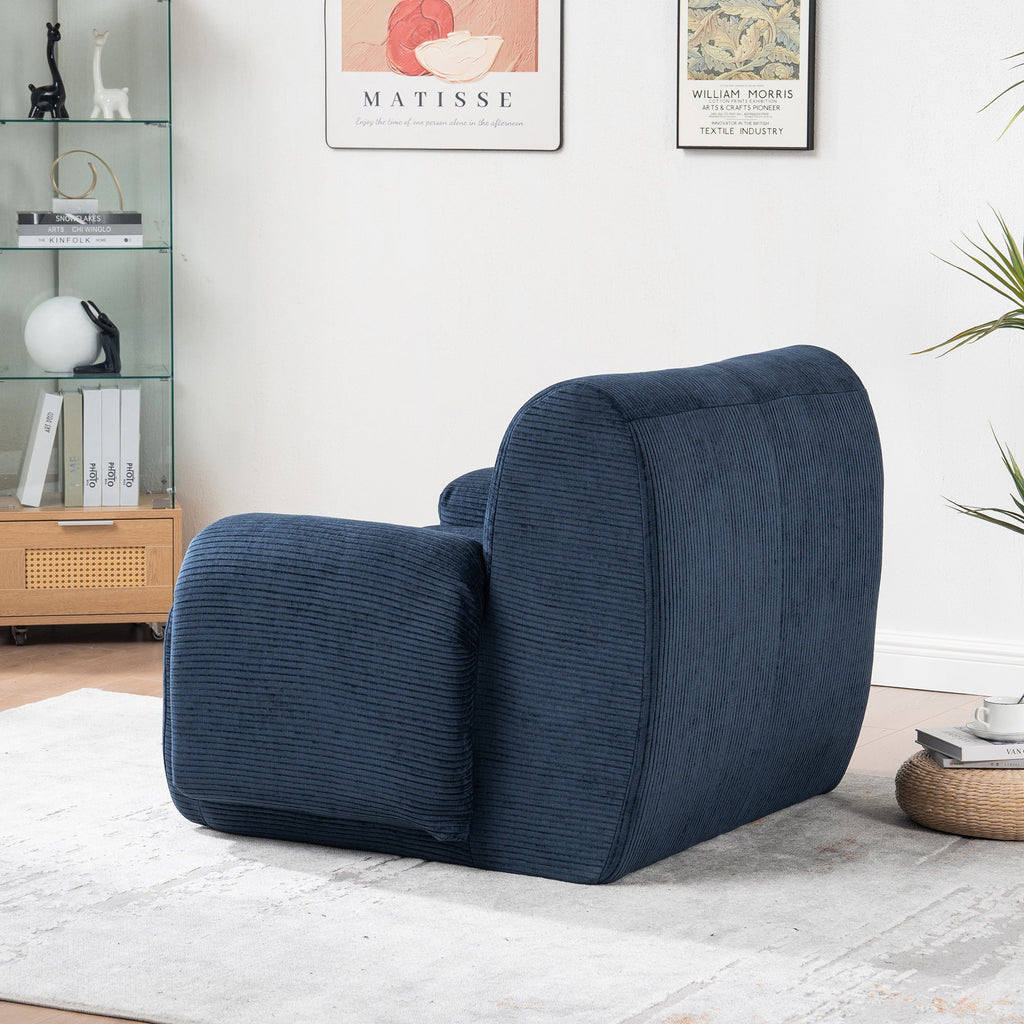 Modern Chenille Vertical Stripe Accent Chair