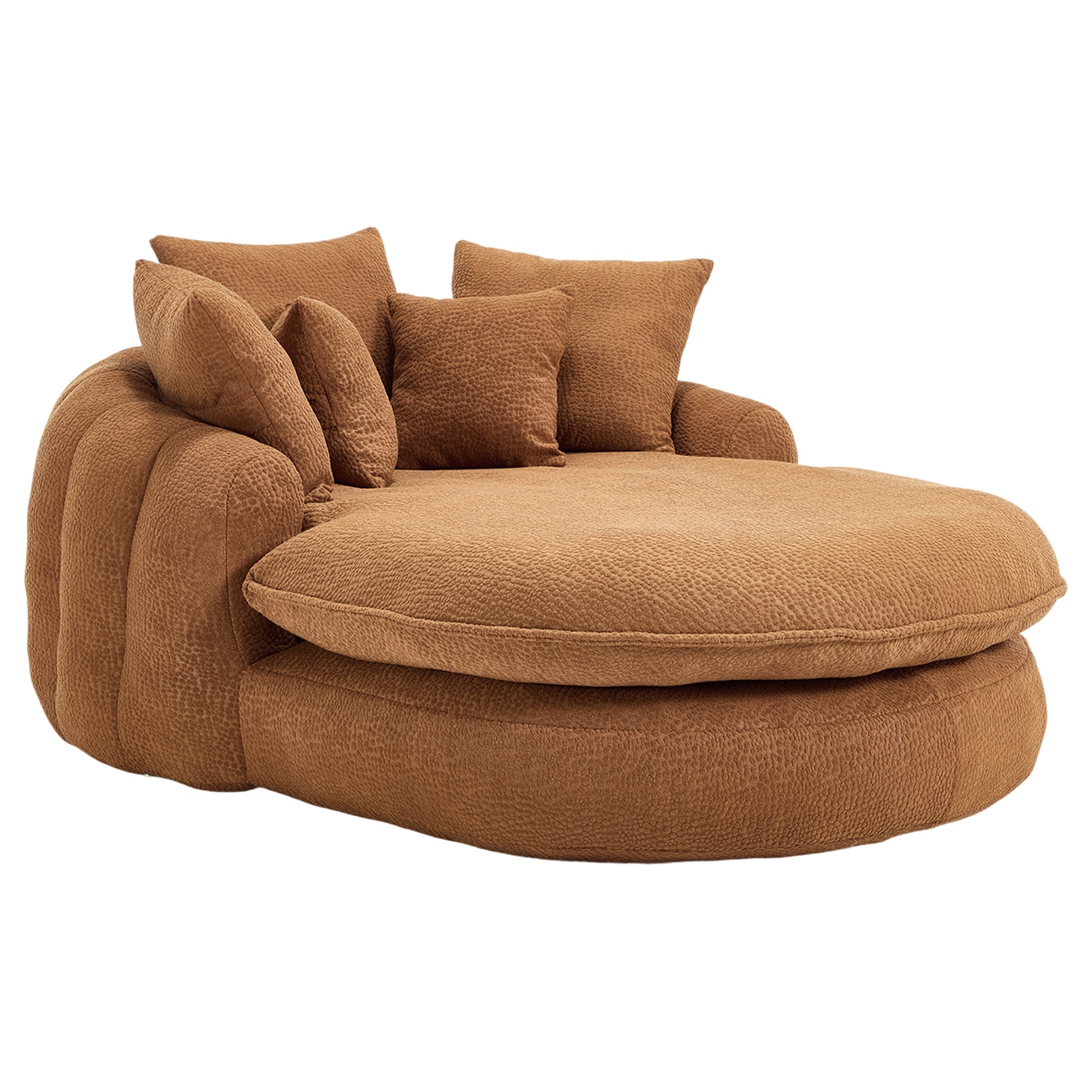 Oversized Oval Upholstered Bean Bag Sofa