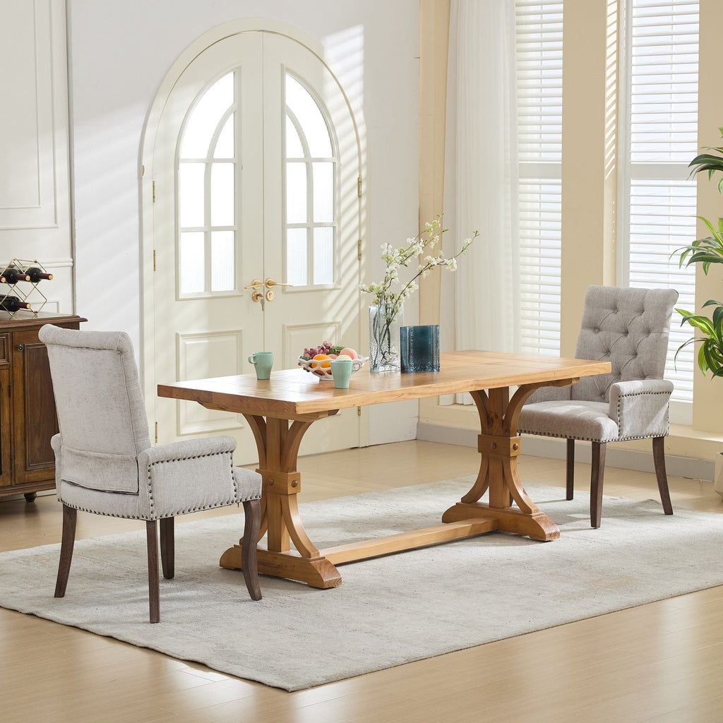 Elegant Upholstered Chenille Fabric Accent Dining Chair