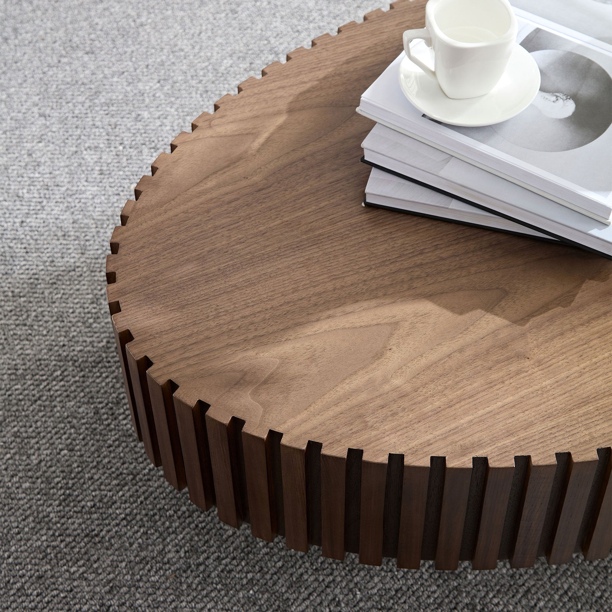 Modern MDF Handcraft Oval Coffee Table