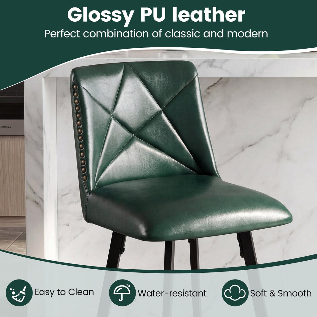 Firmoz Modern Star Bar Stools Set of 2/3/4 with PU and Cracked Leather Upholstery
