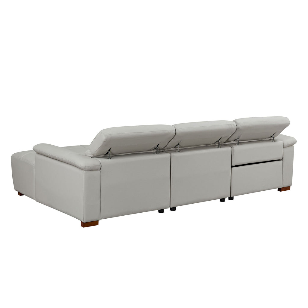 Modern Electric Control Genuine Leather L Shaped Couch