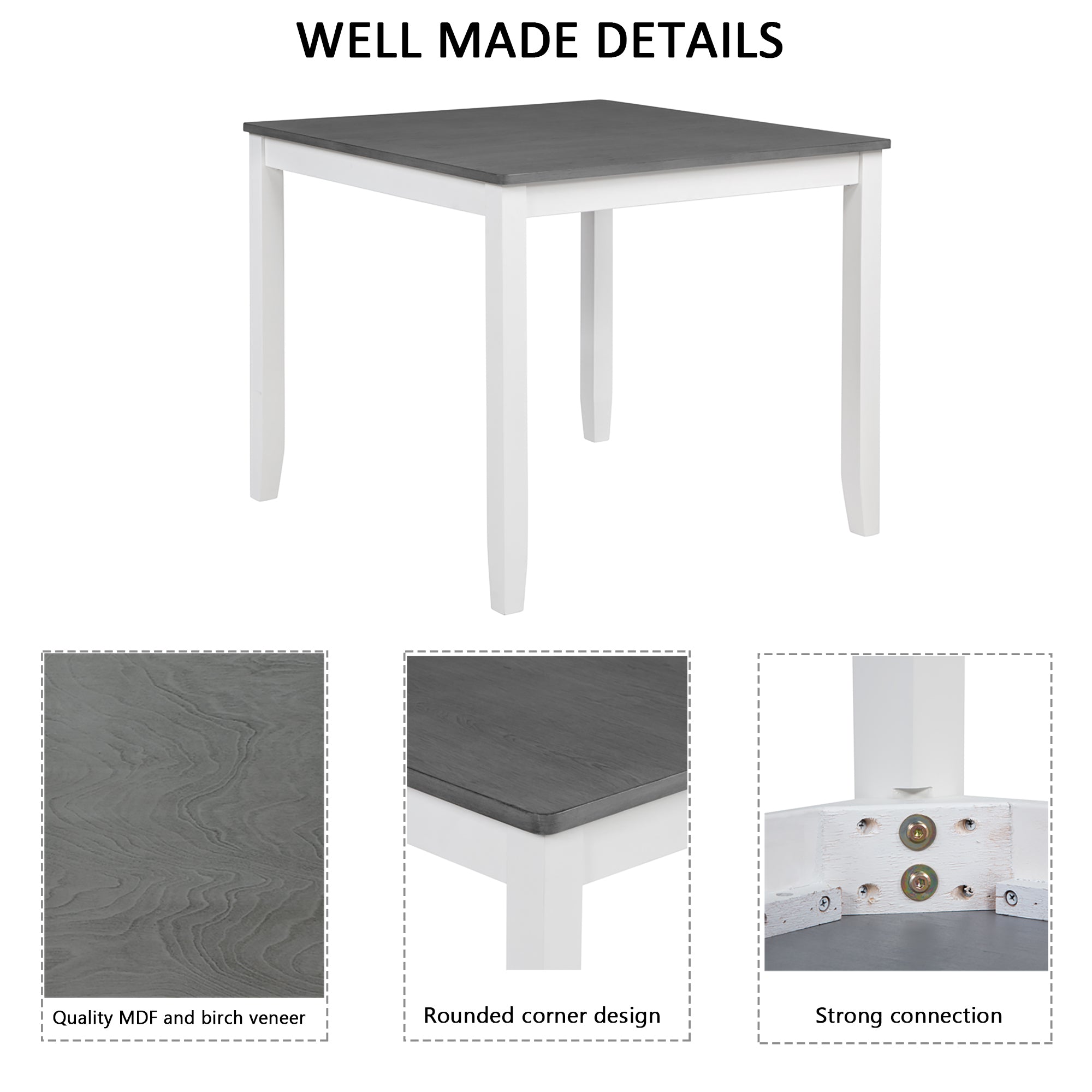 Modern 5-Piece Dining Table Set