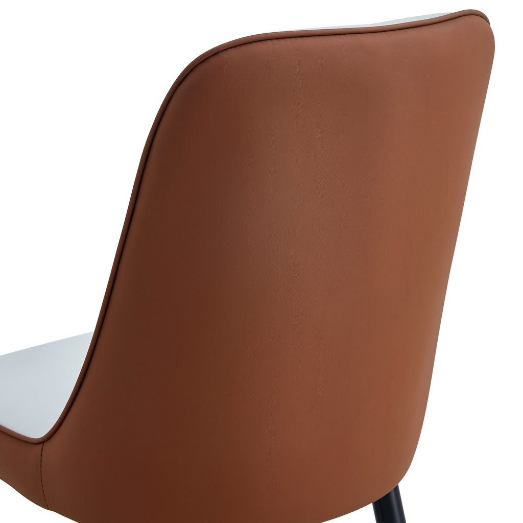 Modern PU Artificial Leather Dining Chairs (Set of 4)