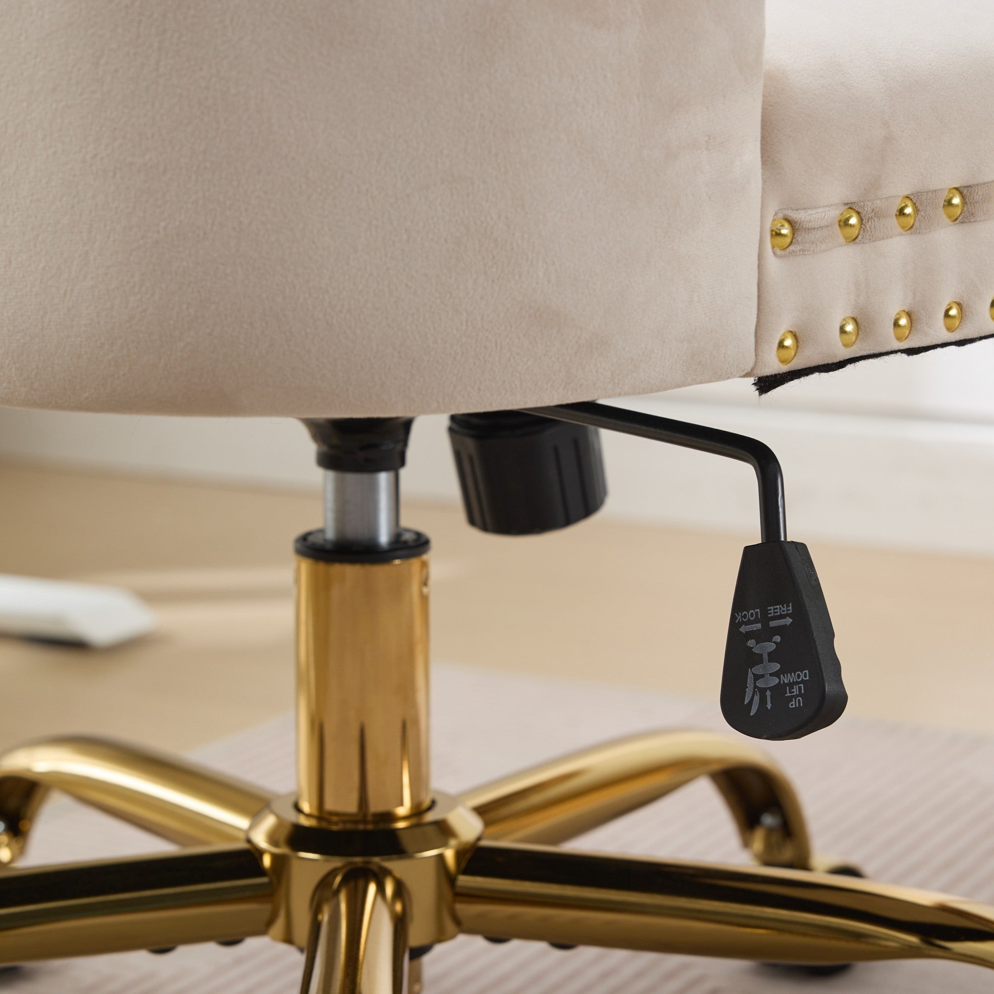 Modern Velvet Upholstered Tufted Button Home Office Chair
