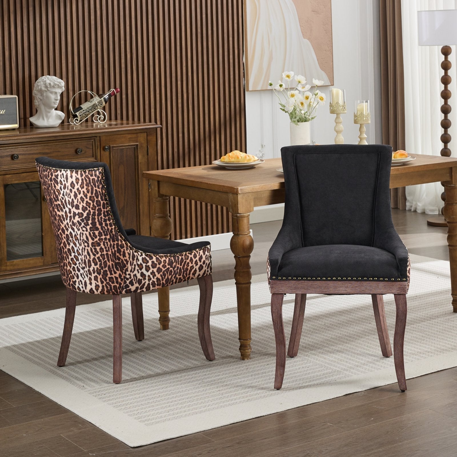 Ultra Side Thickened Fabric Dining Chair (Set of 2)