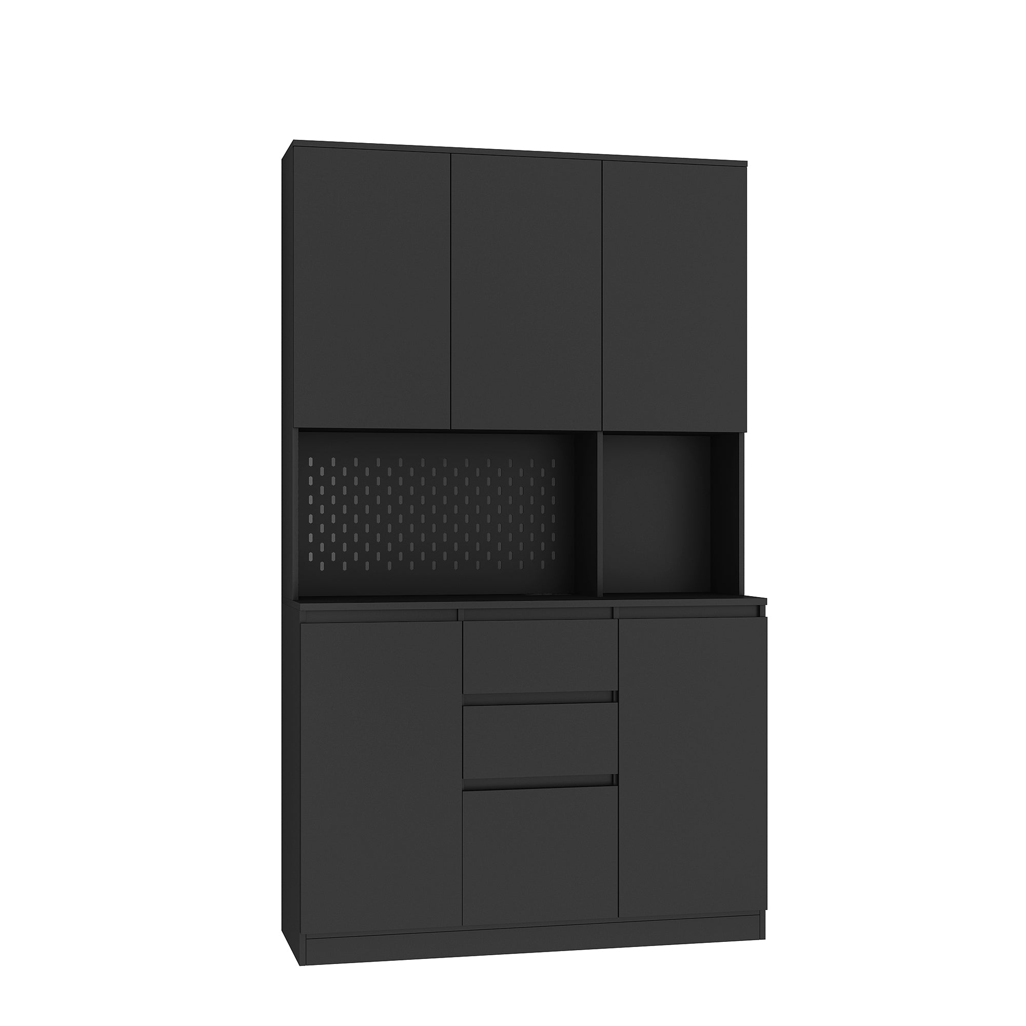 74" Freestanding Kitchen Pantry Cabinet