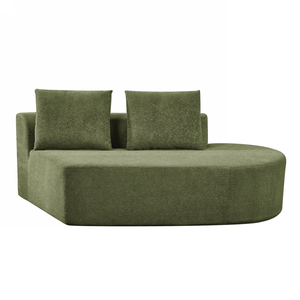116' Modern Curved Sectional Sofa for Living Room