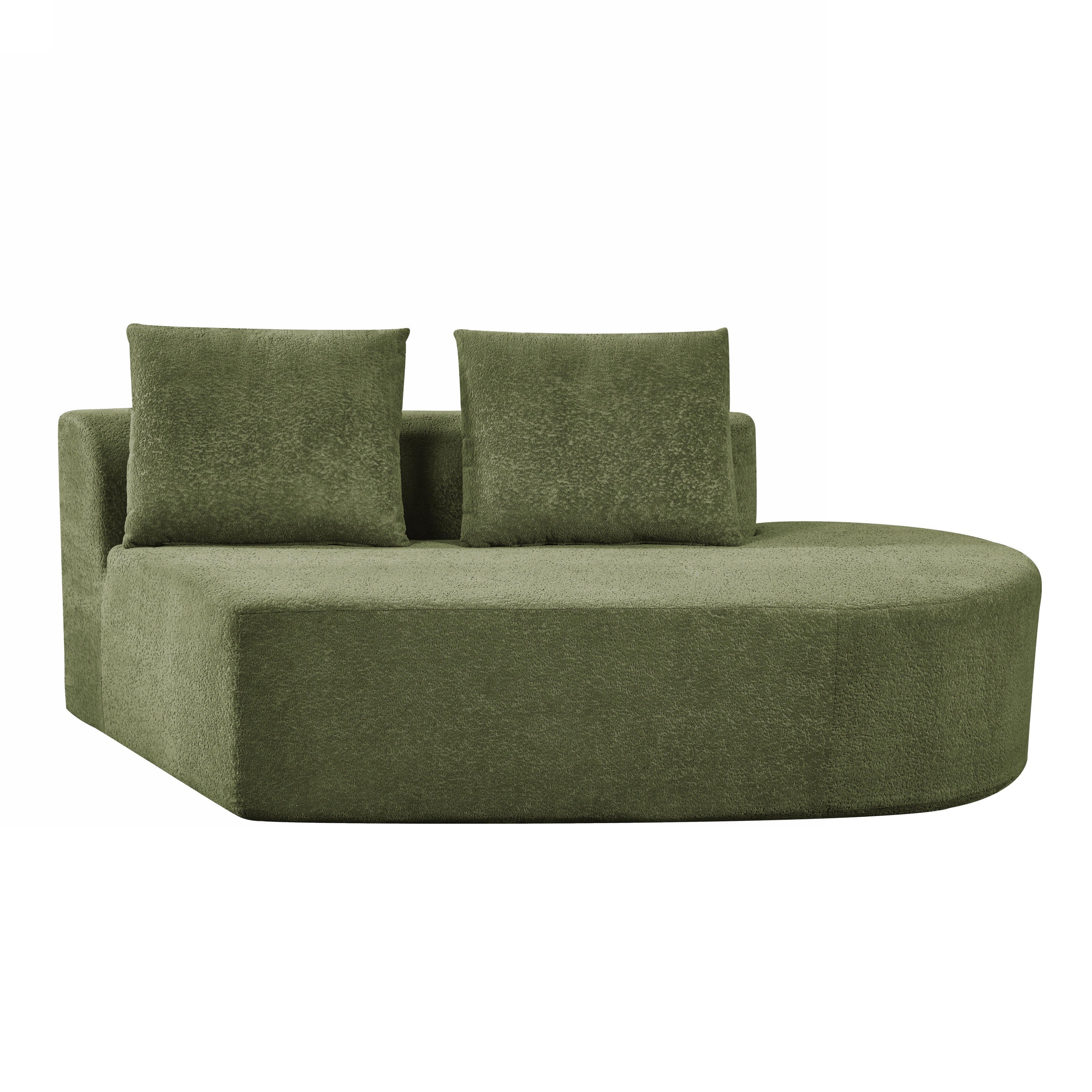116' Modern Curved Sectional Sofa for Living Room