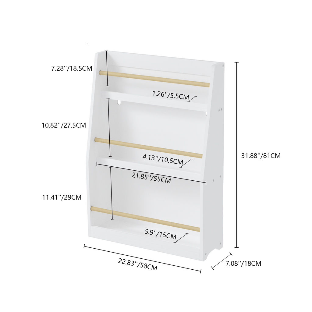 3 Tier Montessori Kids Book Display Rack