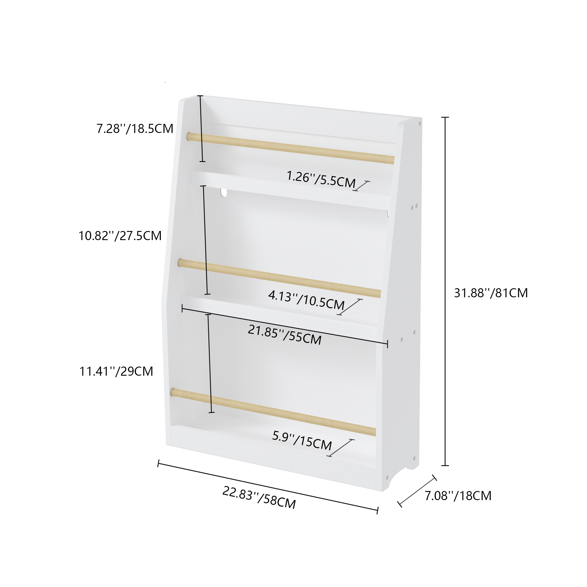 3 Tier Montessori Kids Book Display Rack
