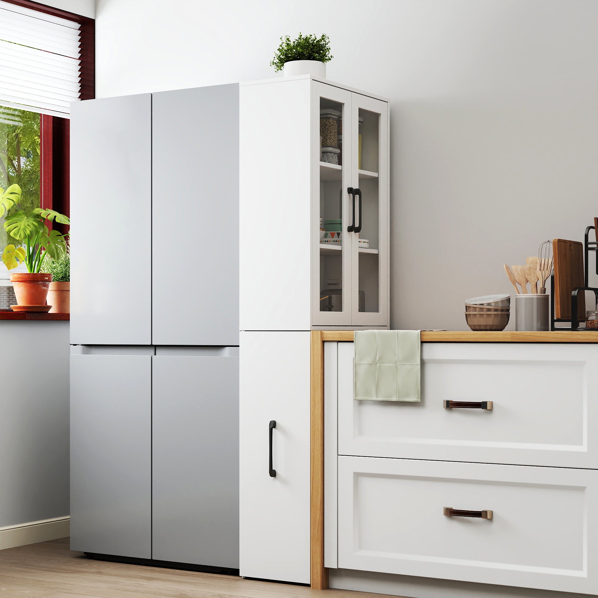 70.87'H Modern Display Storage Cabinet