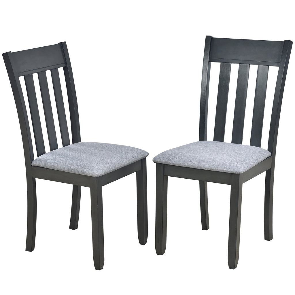 Modern Farmhouse 5-Piece Wood Dining Table Set