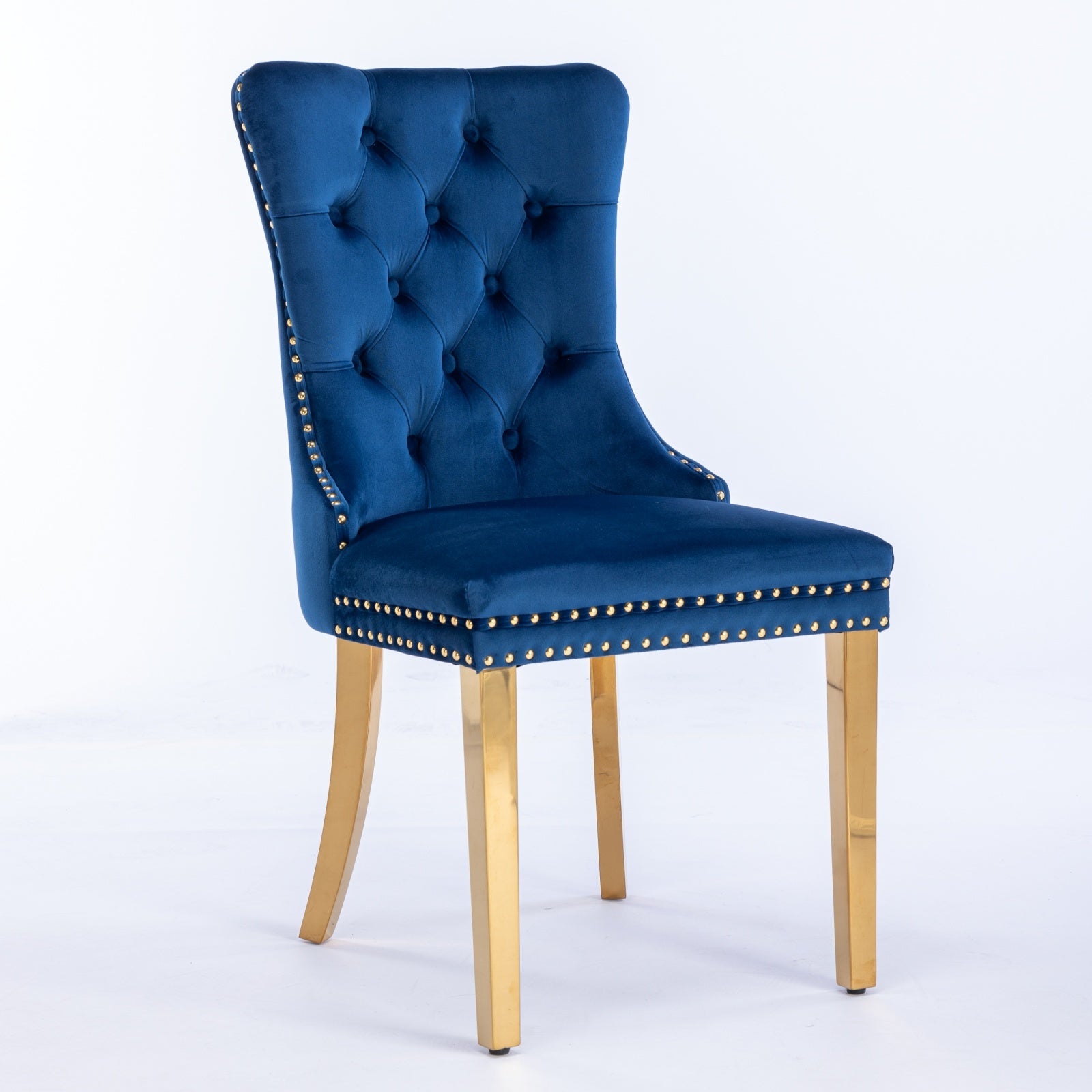 Modern High-end Tufted Solid Wood Velvet Dining Chairs (Set of 2)