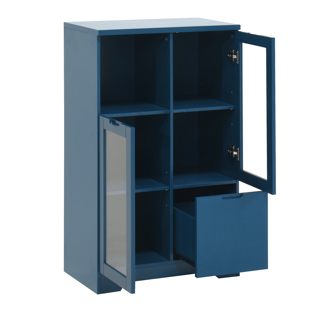 MDF Painted Cabinet with Glass Doors