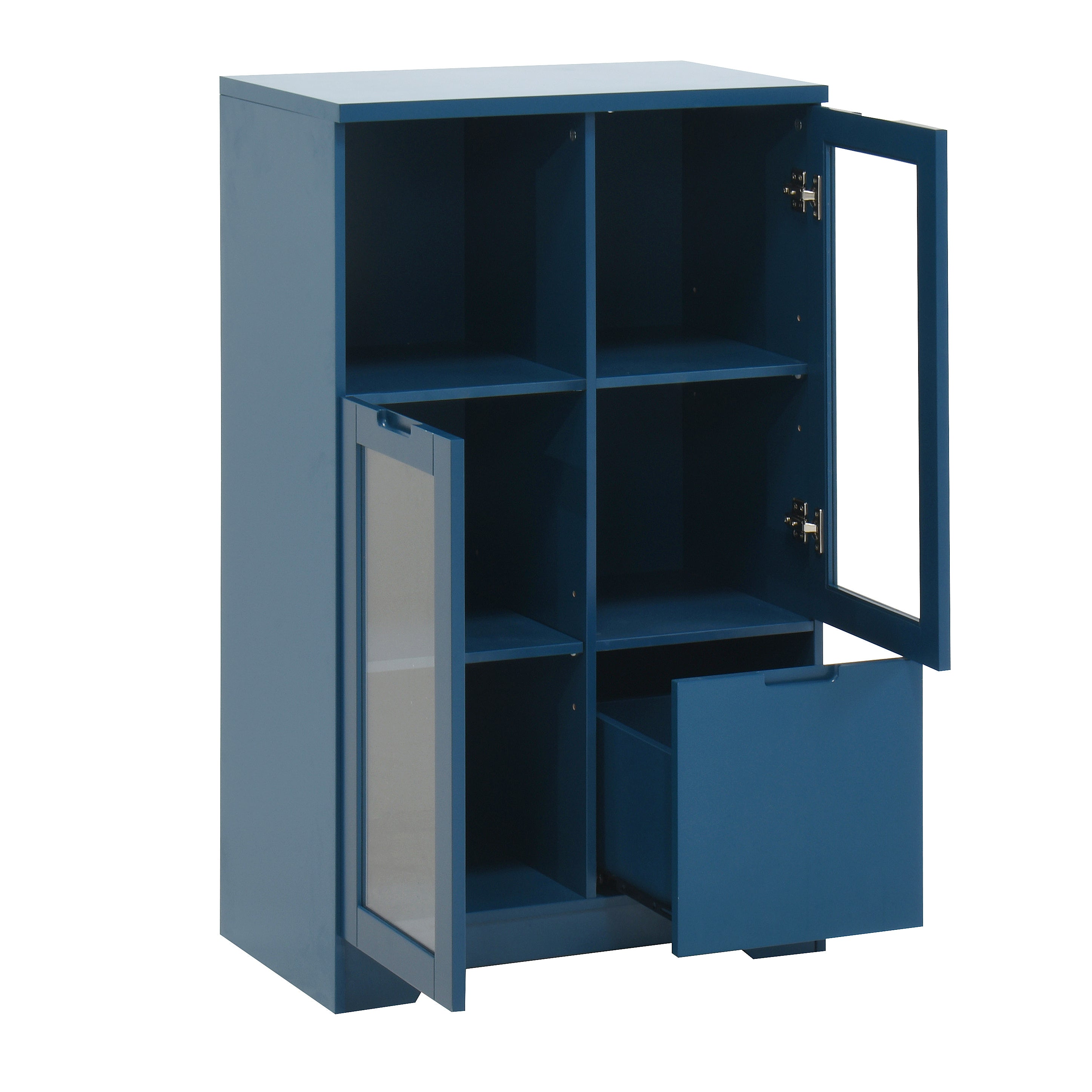 MDF Painted Cabinet with Glass Doors