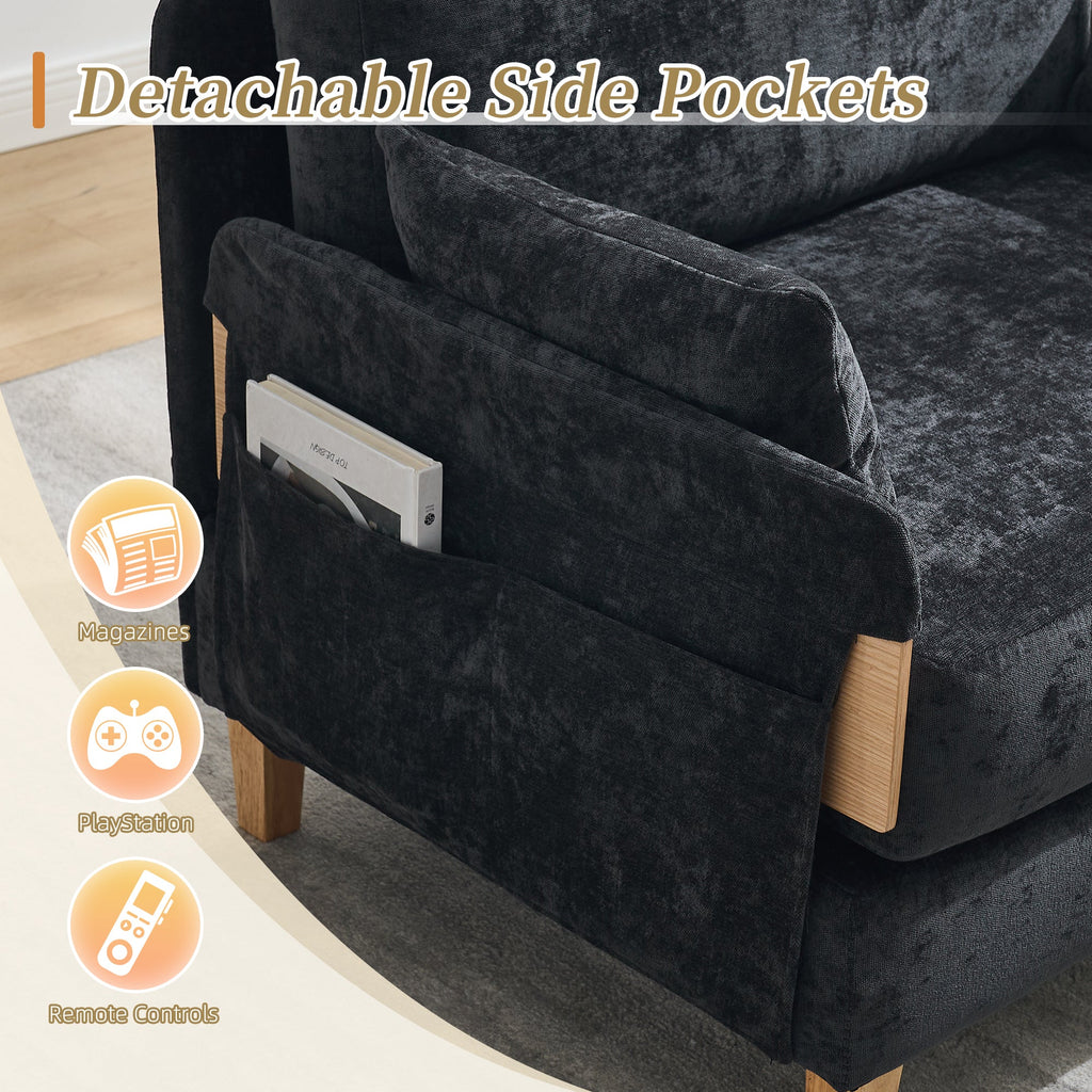 Mid-Century Modern Foldable Sofa Bed Recliner