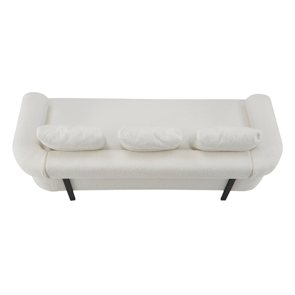 78' Modern Upholstered Sofa with 3 Plush Pillows