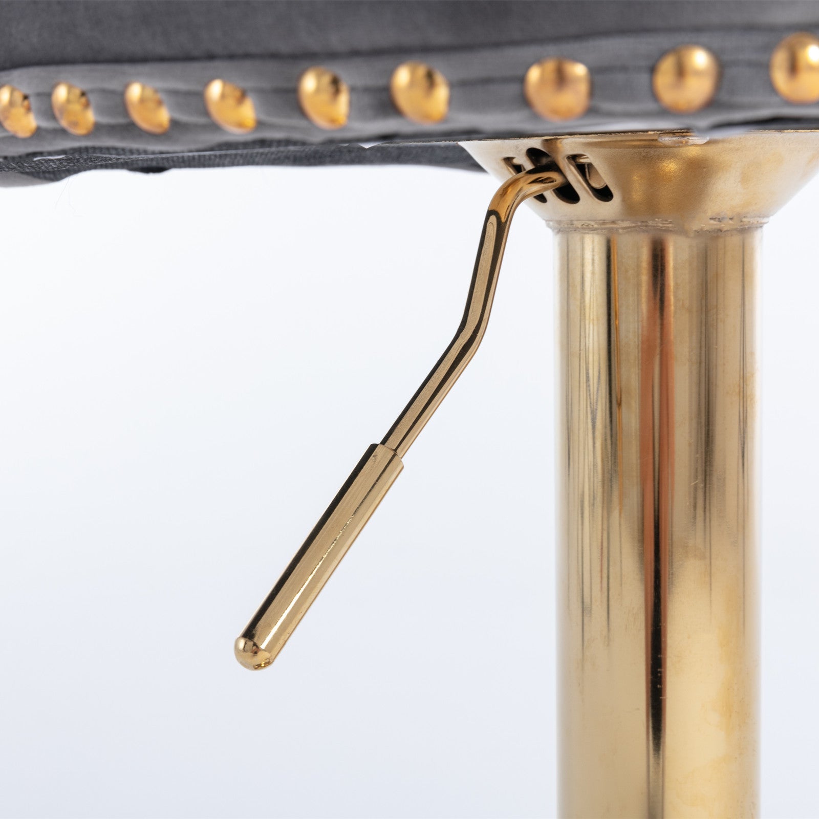 Modern Golden Swivel Velvet Barstools（Set of 2）
