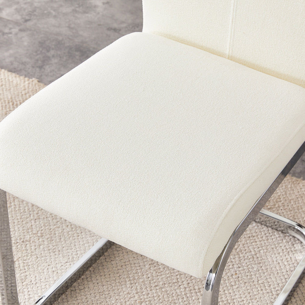 Luxury Style Grainy Fabric-like Dining Chairs (Set of 4)