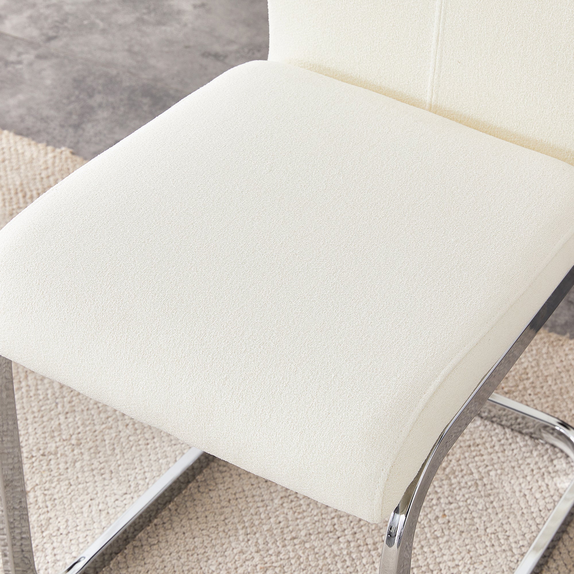 Luxury Style Grainy Fabric-like Dining Chairs (Set of 4)
