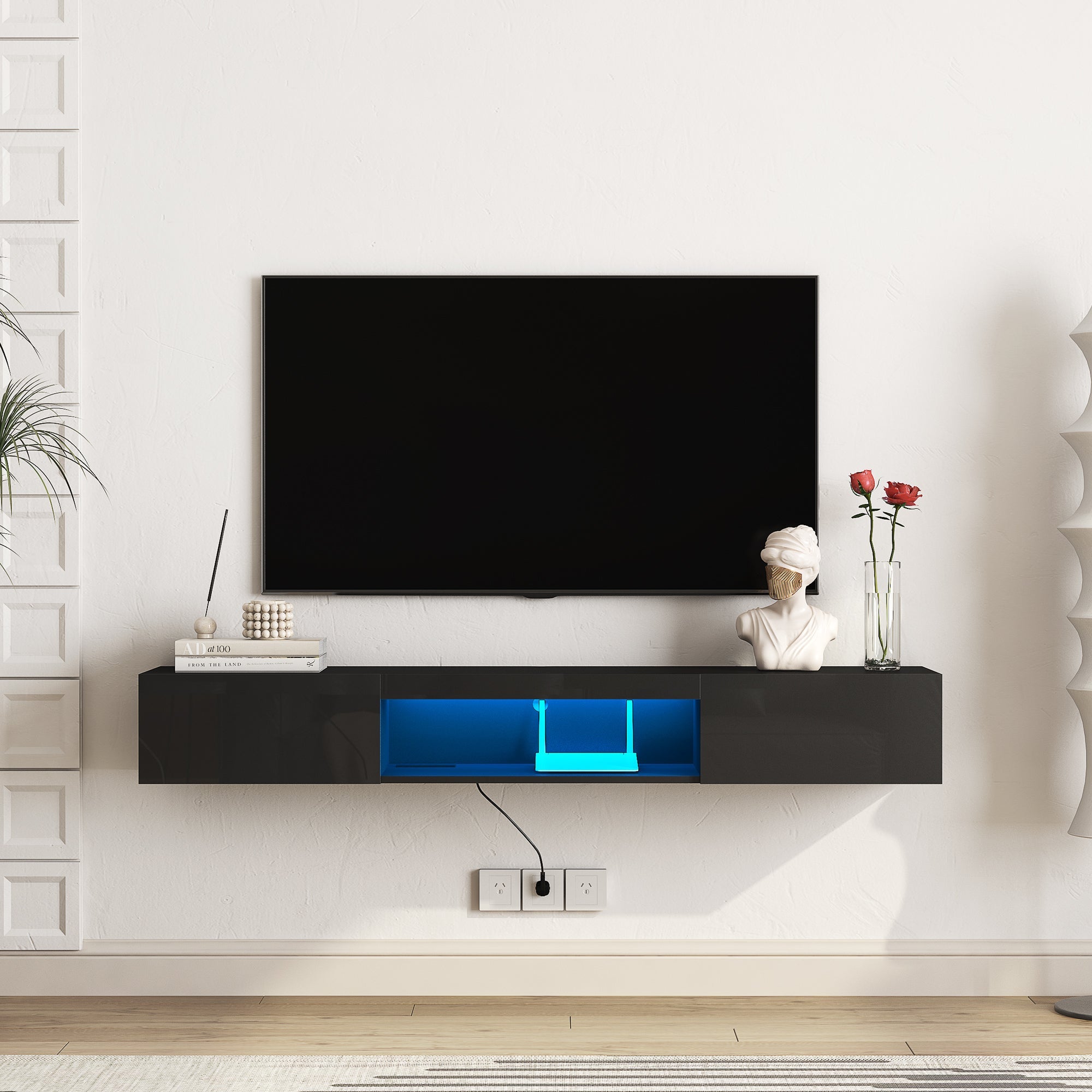 Modern Floating TV Stand Wall Mounted